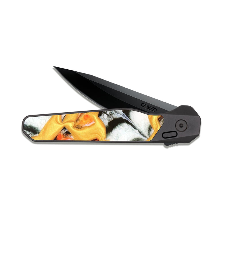 EDC Dark Slate ResinArt Pocket Knife - Nellie (Stained Glass, 821796)