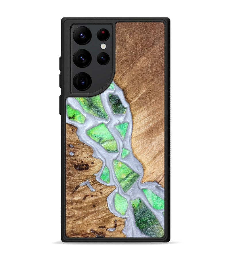 Galaxy S22 Ultra Wood Phone Case - Patrica (Stained Glass, 821799)