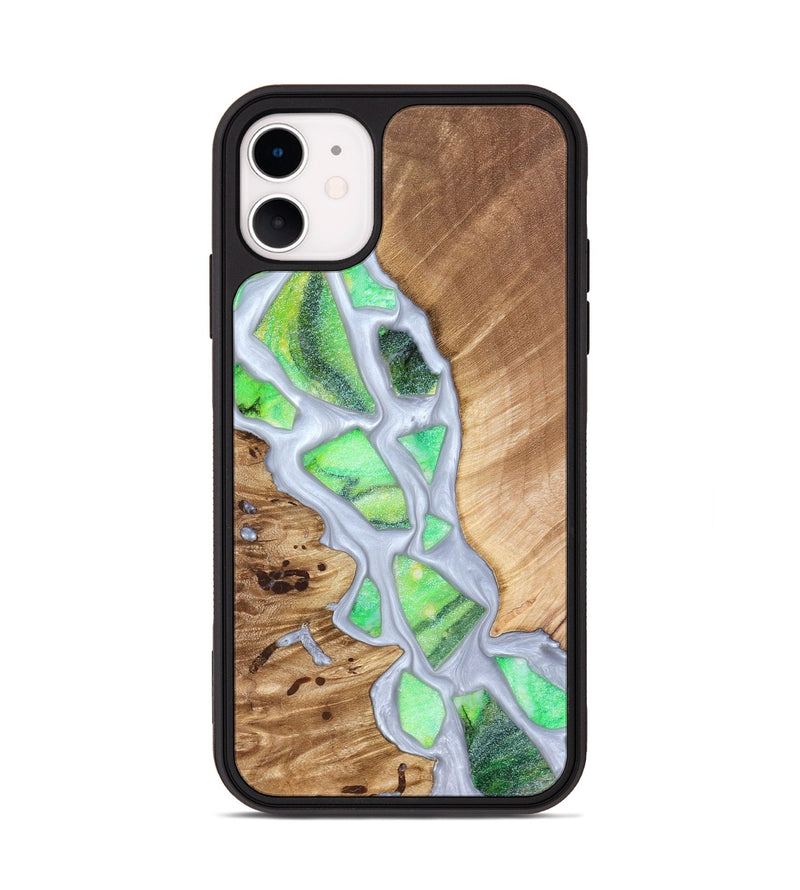 iPhone 11 Wood Phone Case - Patrica (Stained Glass, 821799)