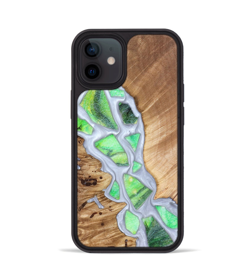 iPhone 12 Wood Phone Case - Patrica (Stained Glass, 821799)