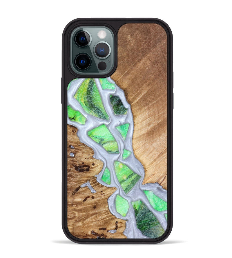 iPhone 12 Pro Max Wood Phone Case - Patrica (Stained Glass, 821799)