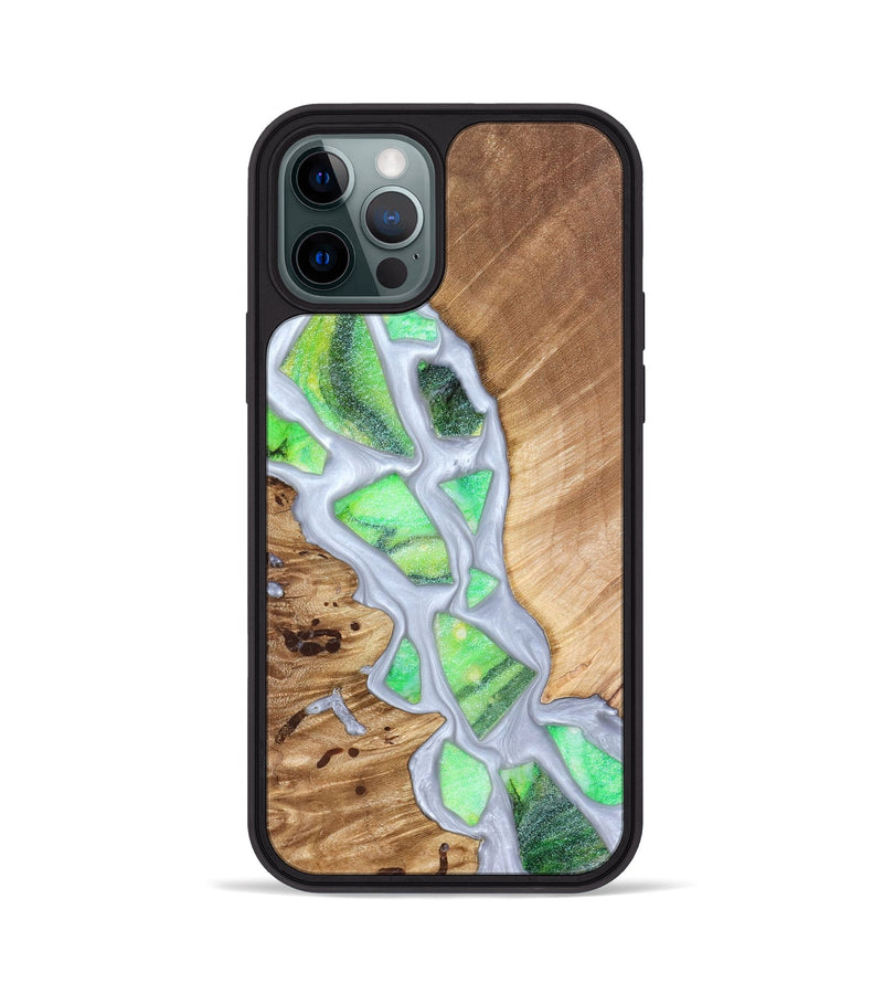 iPhone 12 Pro Wood Phone Case - Patrica (Stained Glass, 821799)