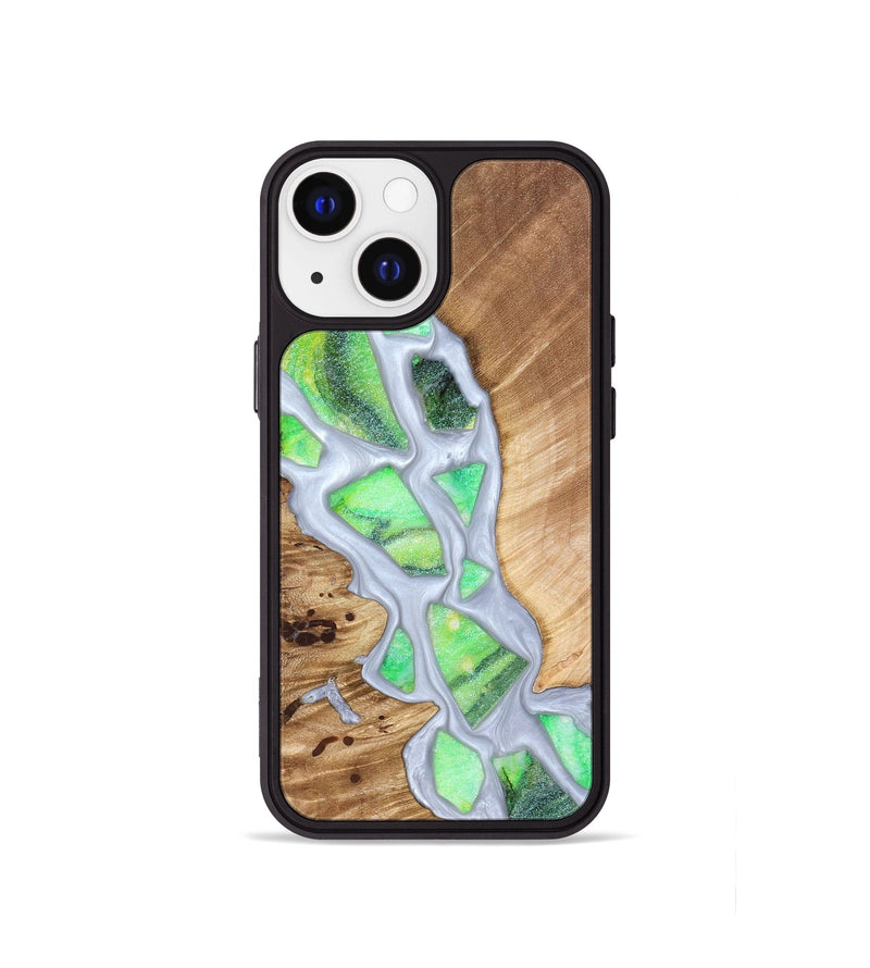 iPhone 13 mini Wood Phone Case - Patrica (Stained Glass, 821799)