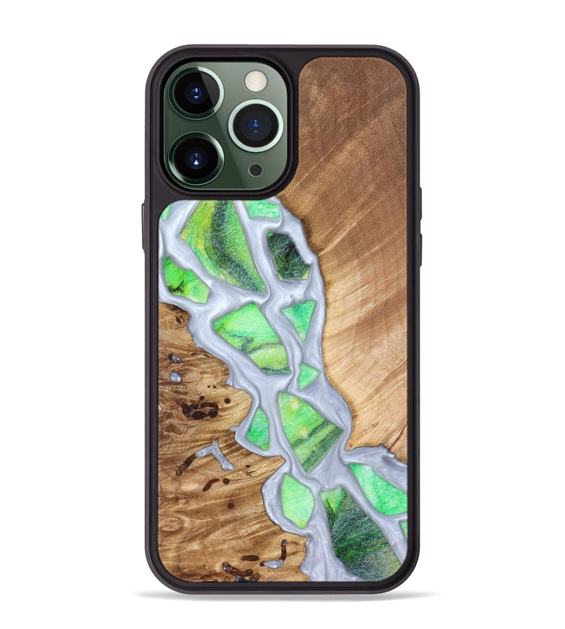 iPhone 13 Pro Max Wood Phone Case - Patrica (Stained Glass, 821799)