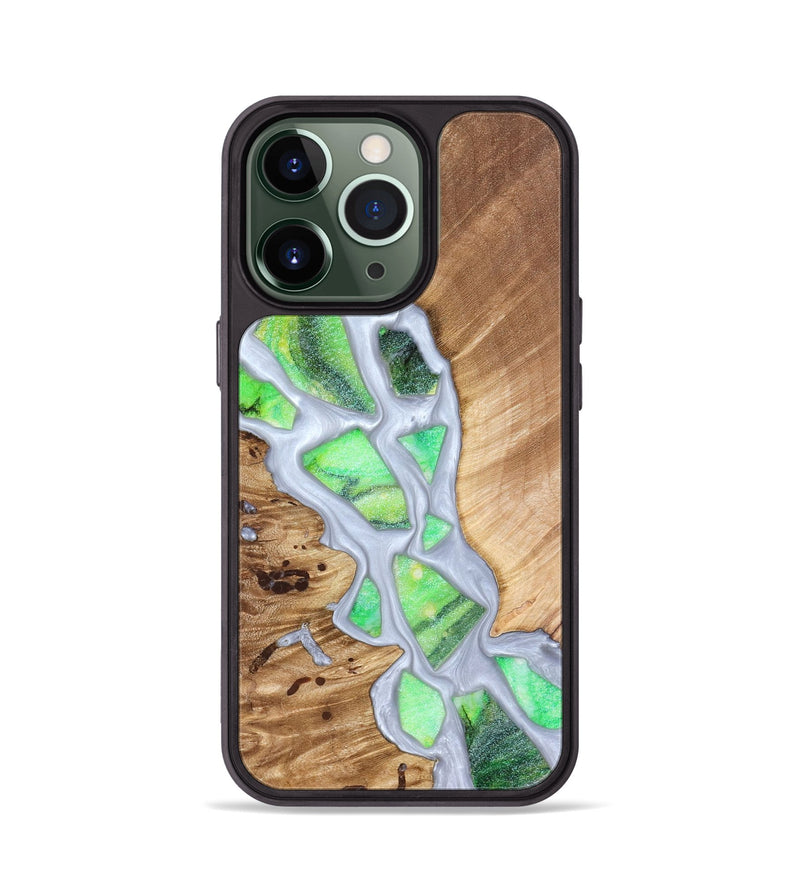iPhone 13 Pro Wood Phone Case - Patrica (Stained Glass, 821799)