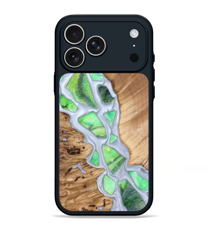 iPhone 17 Pro Max Wood Phone Case - Patrica (Stained Glass, 821799)