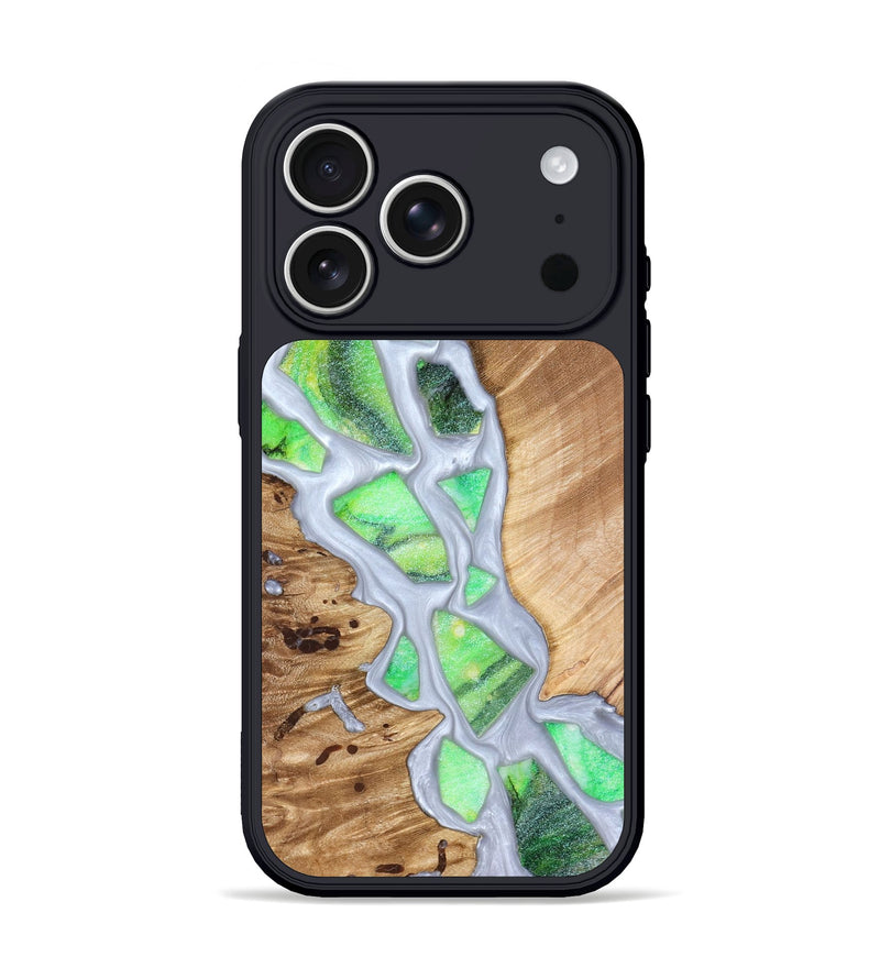iPhone 17 Pro Wood Phone Case - Patrica (Stained Glass, 821799)