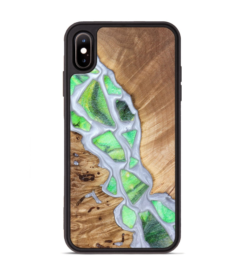 iPhone Xs Max Wood Phone Case - Patrica (Stained Glass, 821799)