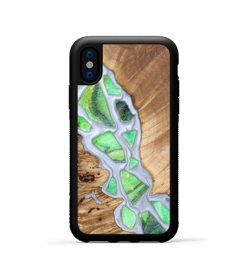 iPhone Xs Wood Phone Case - Patrica (Stained Glass, 821799)