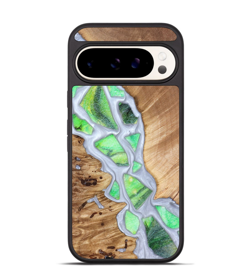 Pixel 9 Wood Phone Case - Patrica (Stained Glass, 821799)
