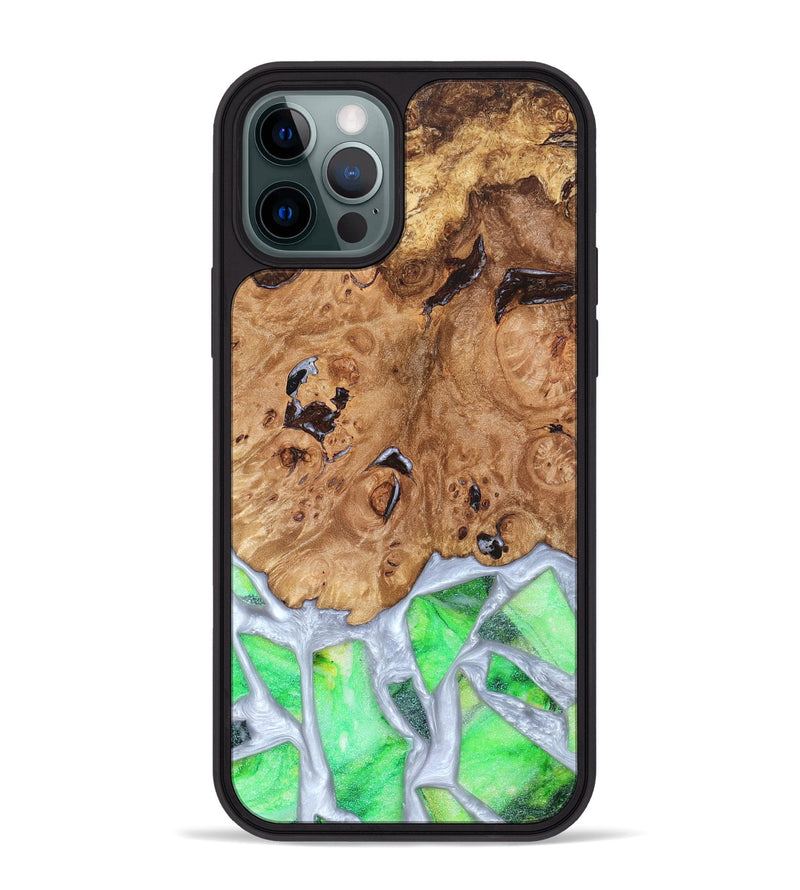 iPhone 12 Pro Max Wood Phone Case - Perla (Stained Glass, 821801)