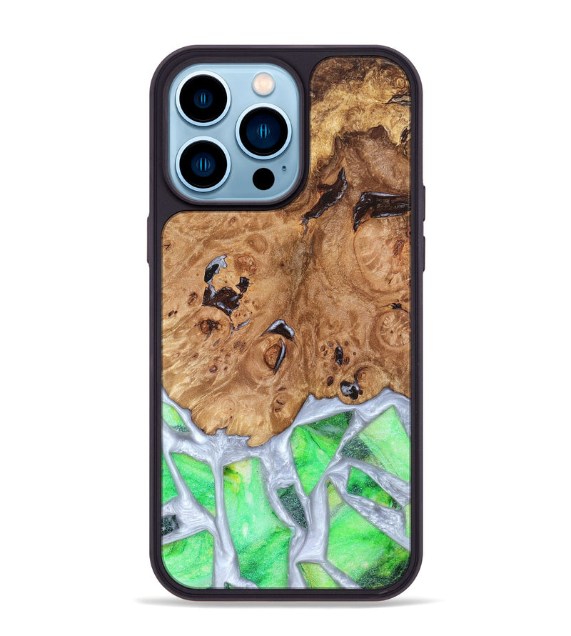 iPhone 14 Pro Max Wood Phone Case - Perla (Stained Glass, 821801)