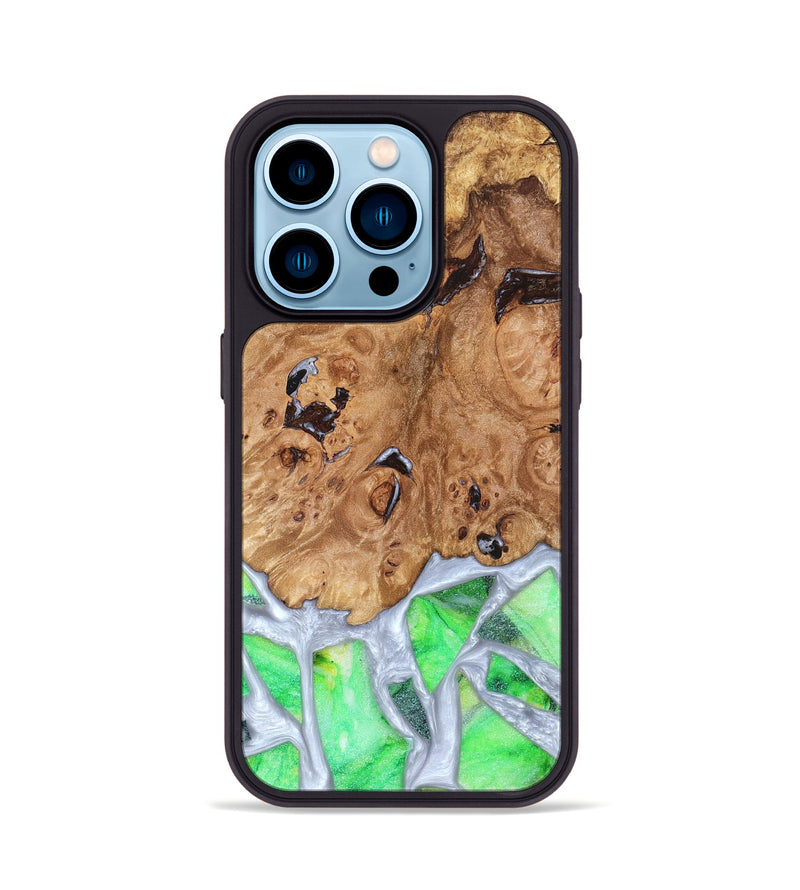 iPhone 14 Pro Wood Phone Case - Perla (Stained Glass, 821801)