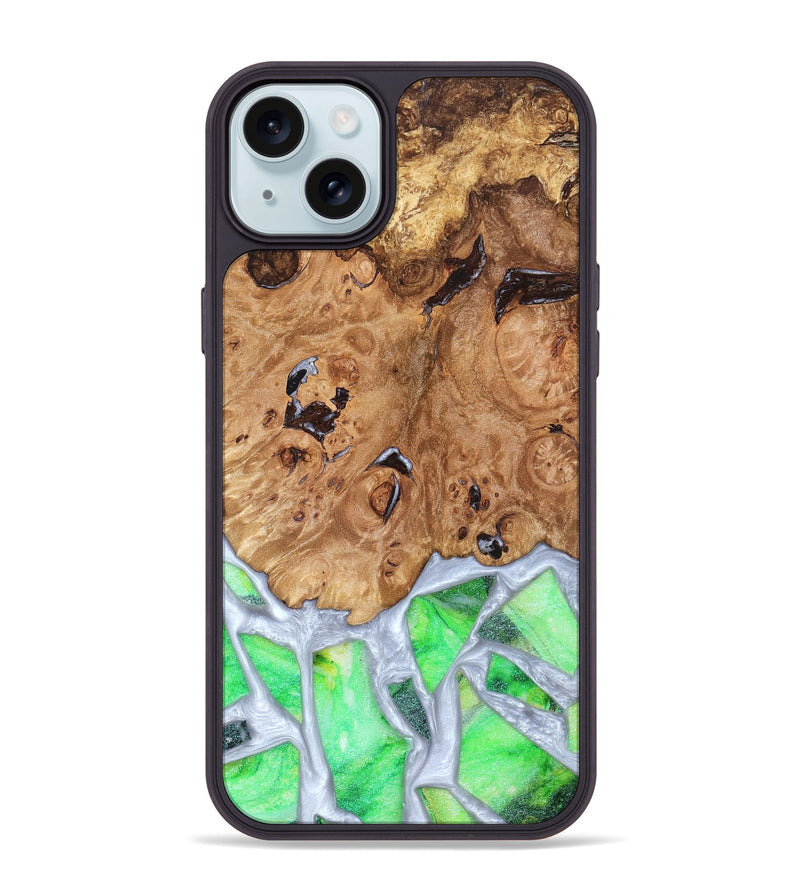 iPhone 15 Plus Wood Phone Case - Perla (Stained Glass, 821801)