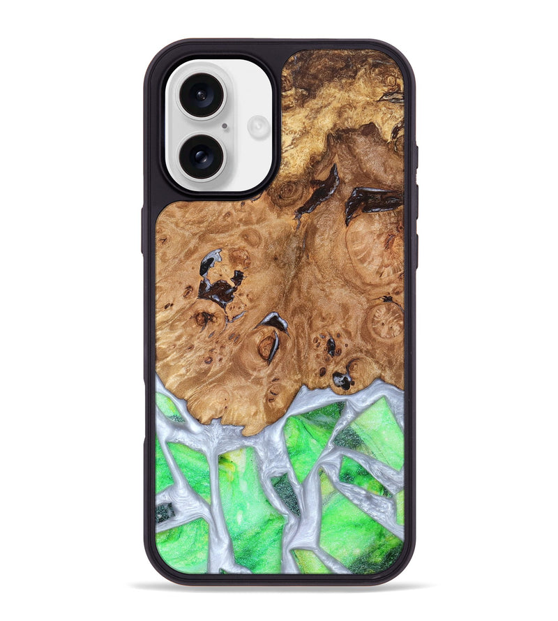 iPhone 16 Plus Wood Phone Case - Perla (Stained Glass, 821801)