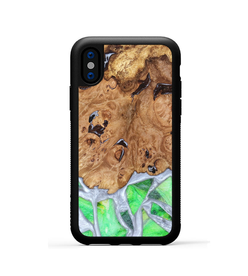 iPhone Xs Wood Phone Case - Perla (Stained Glass, 821801)