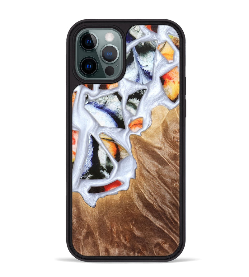 iPhone 12 Pro Max Wood Phone Case - Dusty (Stained Glass, 821802)