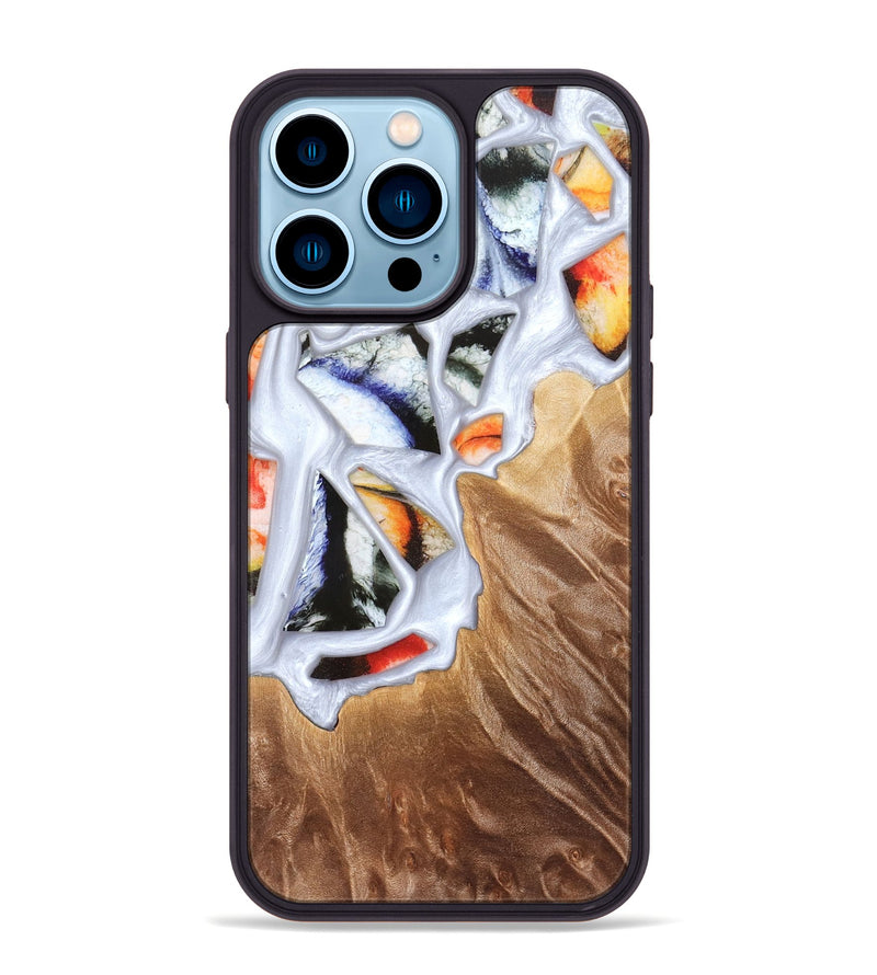 iPhone 14 Pro Max Wood Phone Case - Dusty (Stained Glass, 821802)