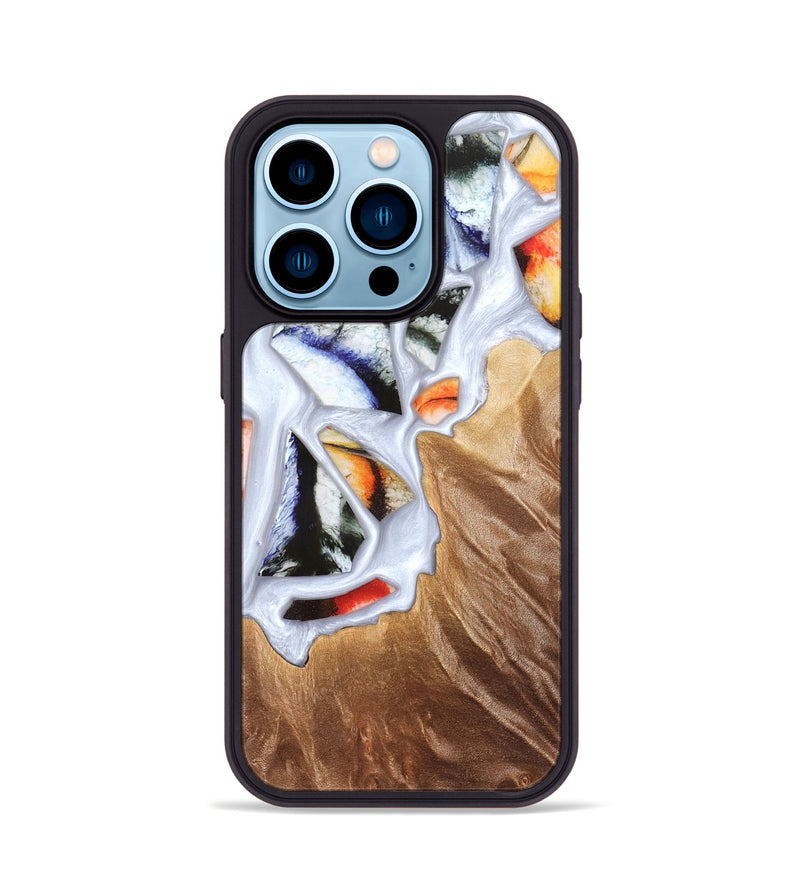 iPhone 14 Pro Wood Phone Case - Dusty (Stained Glass, 821802)
