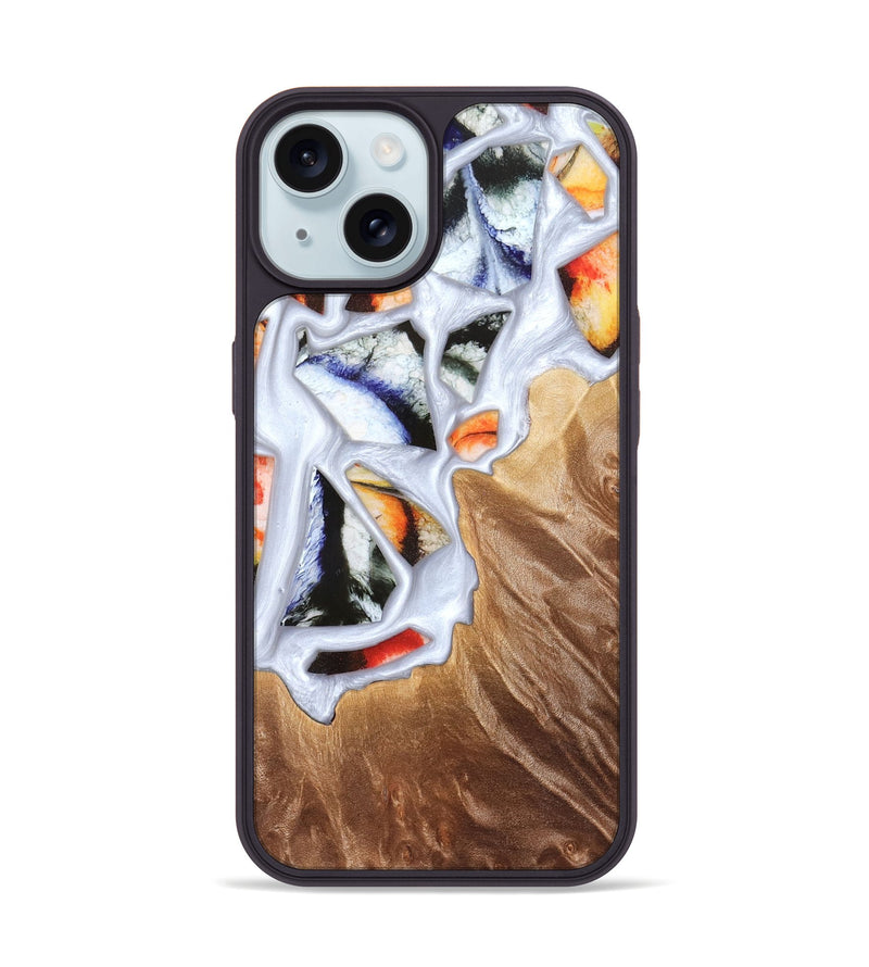 iPhone 15 Wood Phone Case - Dusty (Stained Glass, 821802)