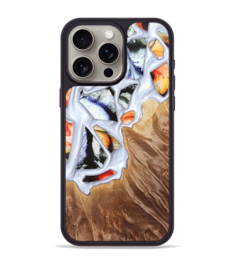 iPhone 15 Pro Max Wood Phone Case - Dusty (Stained Glass, 821802)