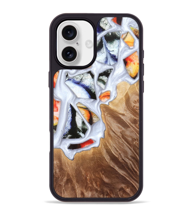 iPhone 16 Plus Wood Phone Case - Dusty (Stained Glass, 821802)