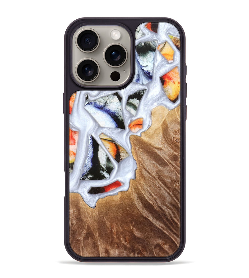 iPhone 16 Pro Max Wood Phone Case - Dusty (Stained Glass, 821802)