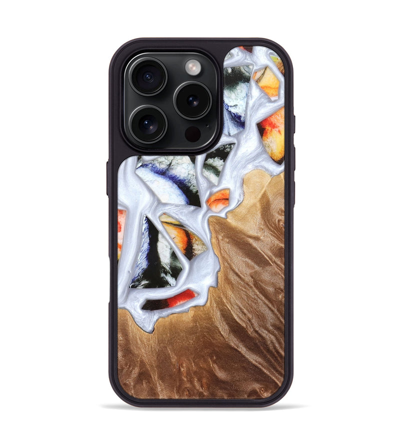 iPhone 16 Pro Wood Phone Case - Dusty (Stained Glass, 821802)