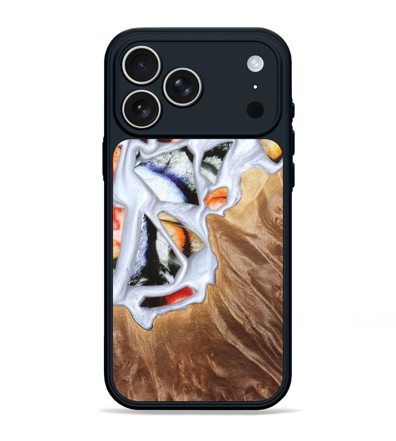 iPhone 17 Pro Max Wood Phone Case - Dusty (Stained Glass, 821802)