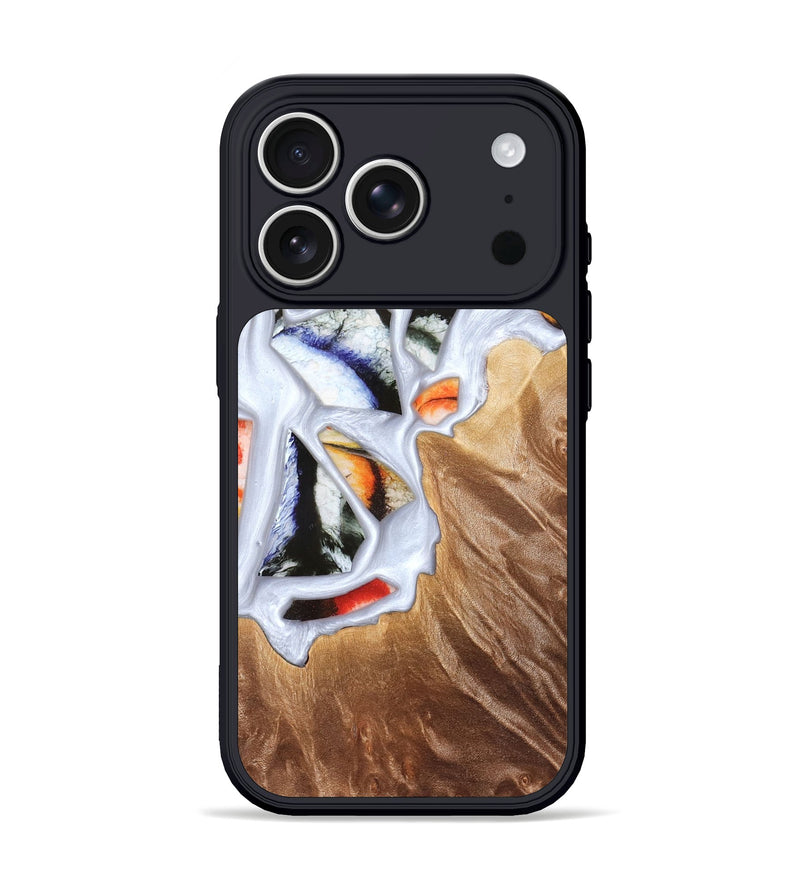iPhone 17 Pro Wood Phone Case - Dusty (Stained Glass, 821802)