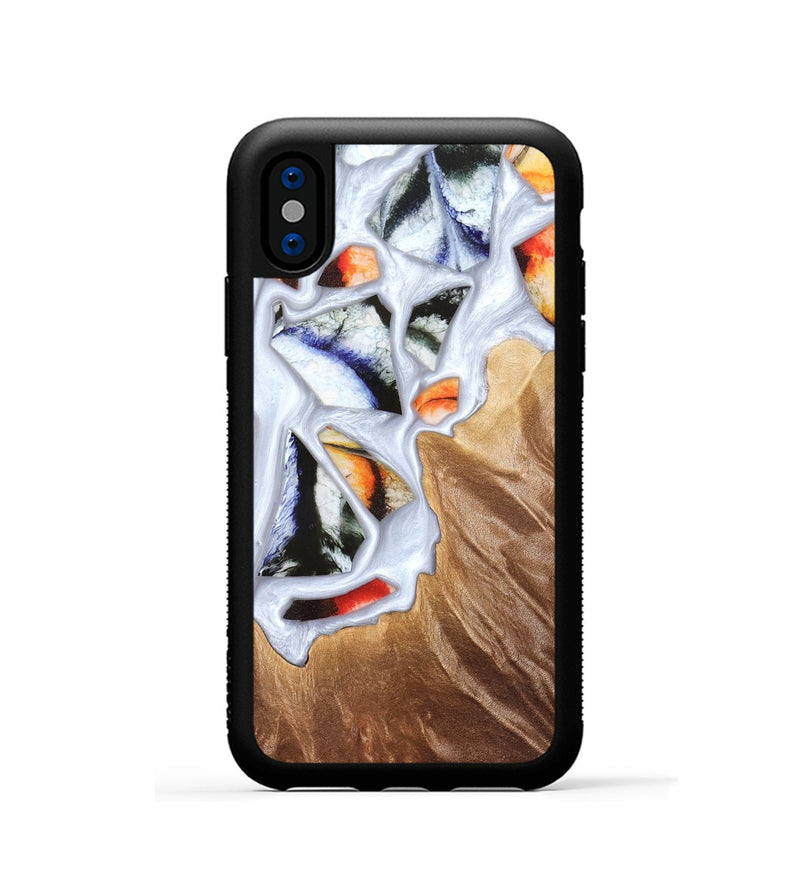 iPhone Xs Wood Phone Case - Dusty (Stained Glass, 821802)