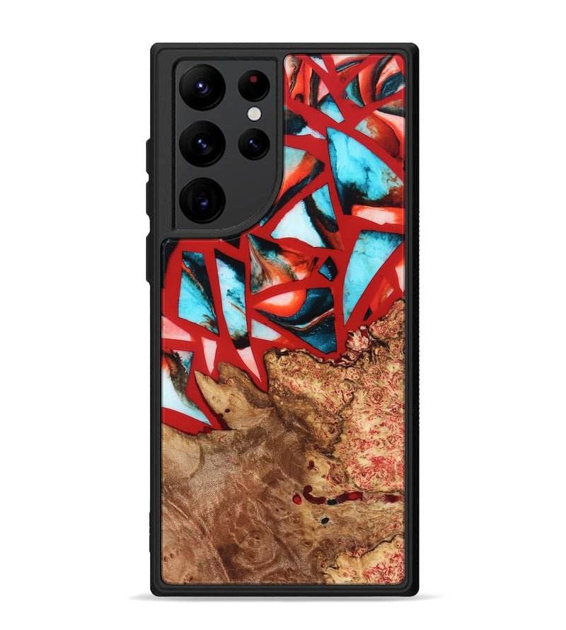Galaxy S22 Ultra Wood Phone Case - Suellen (Stained Glass, 821803)