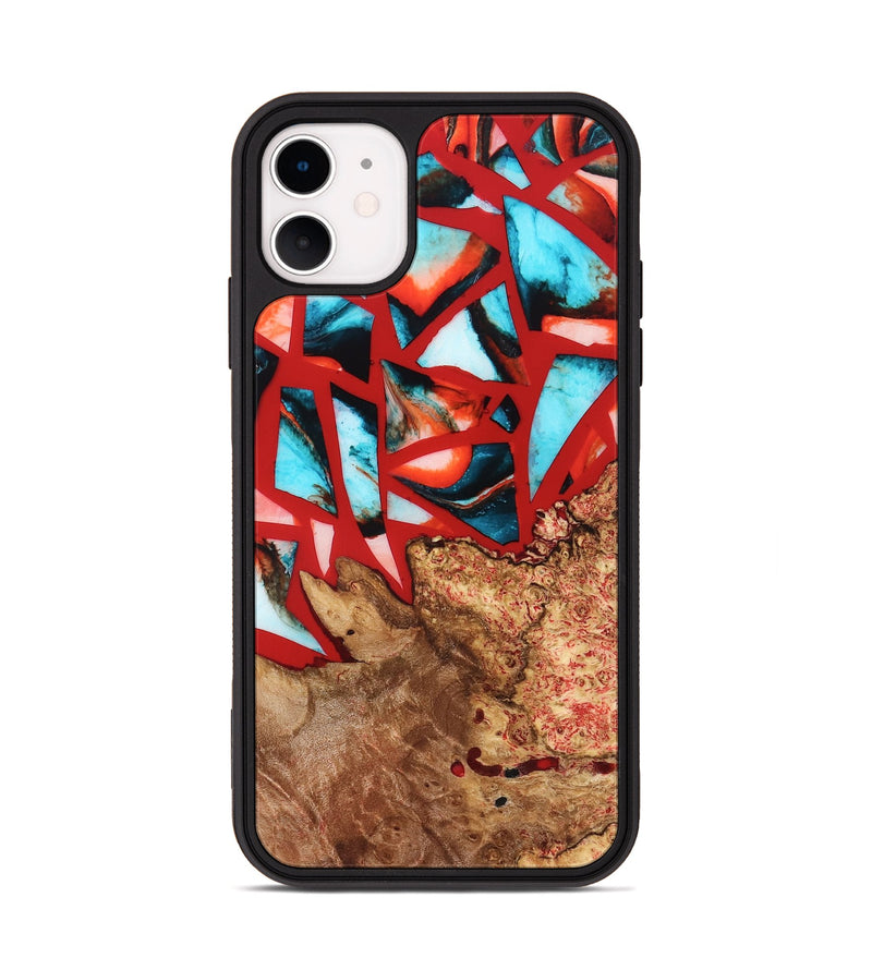 iPhone 11 Wood Phone Case - Suellen (Stained Glass, 821803)