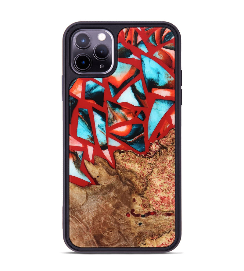 iPhone 11 Pro Max Wood Phone Case - Suellen (Stained Glass, 821803)