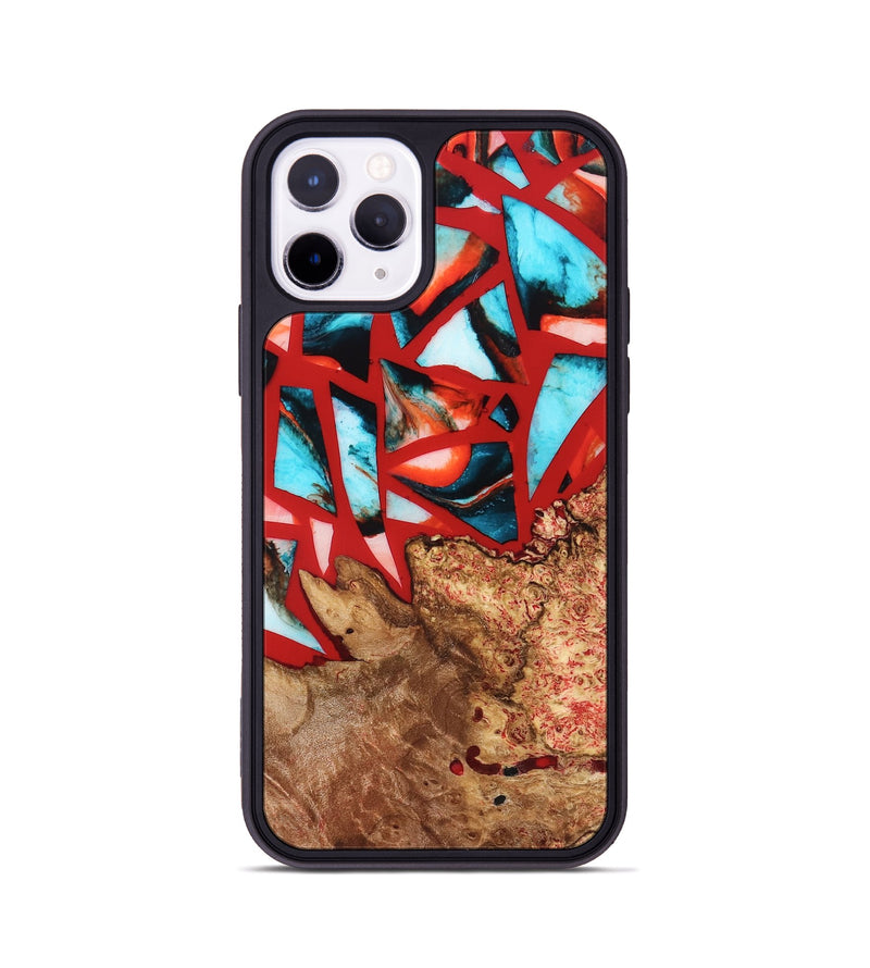 iPhone 11 Pro Wood Phone Case - Suellen (Stained Glass, 821803)