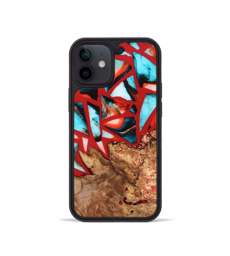 iPhone 12 mini Wood Phone Case - Suellen (Stained Glass, 821803)