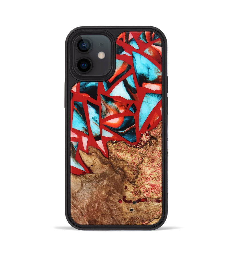 iPhone 12 Wood Phone Case - Suellen (Stained Glass, 821803)
