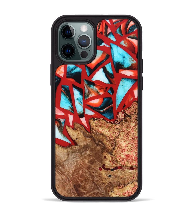 iPhone 12 Pro Max Wood Phone Case - Suellen (Stained Glass, 821803)