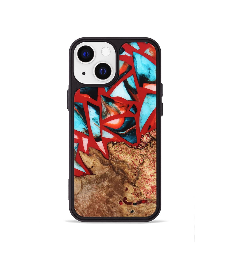 iPhone 13 mini Wood Phone Case - Suellen (Stained Glass, 821803)