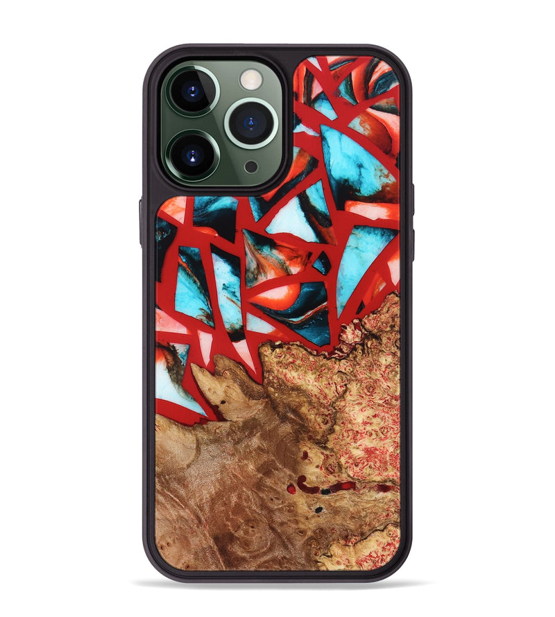 iPhone 13 Pro Max Wood Phone Case - Suellen (Stained Glass, 821803)