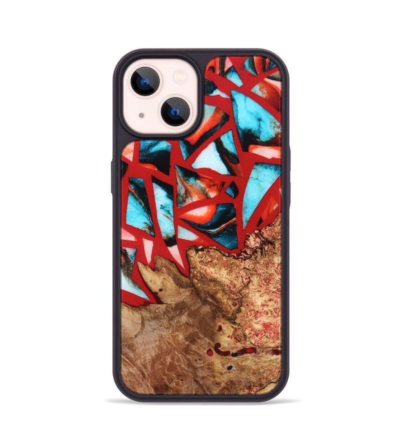 iPhone 14 Wood Phone Case - Suellen (Stained Glass, 821803)