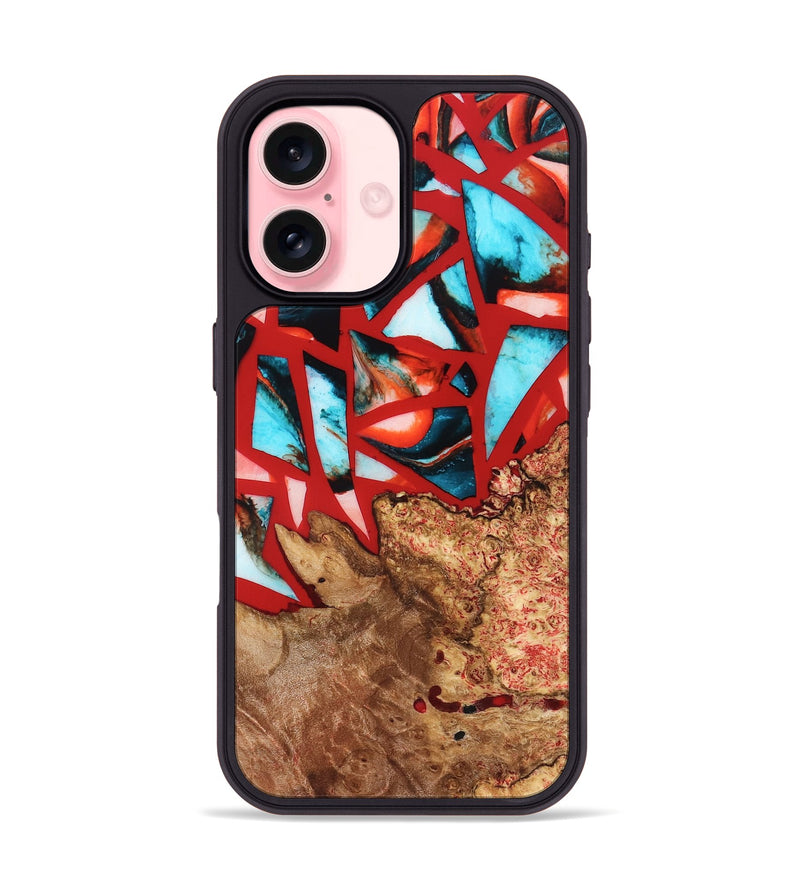 iPhone 16 Wood Phone Case - Suellen (Stained Glass, 821803)