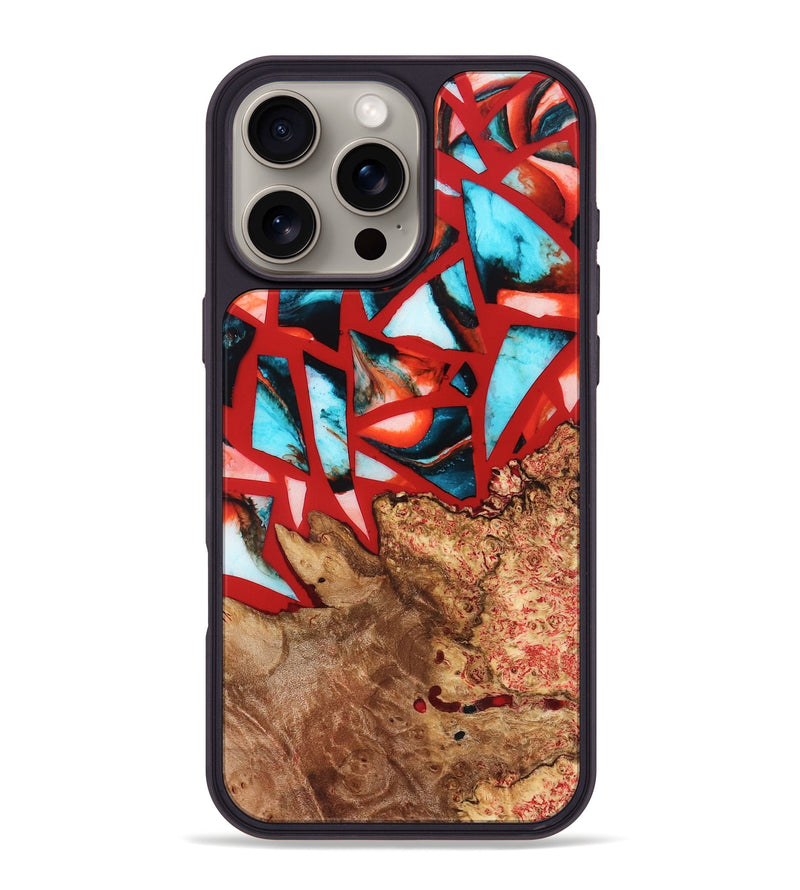 iPhone 16 Pro Max Wood Phone Case - Suellen (Stained Glass, 821803)