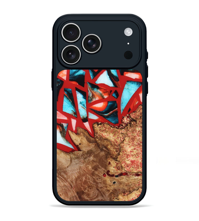 iPhone 17 Pro Max Wood Phone Case - Suellen (Stained Glass, 821803)