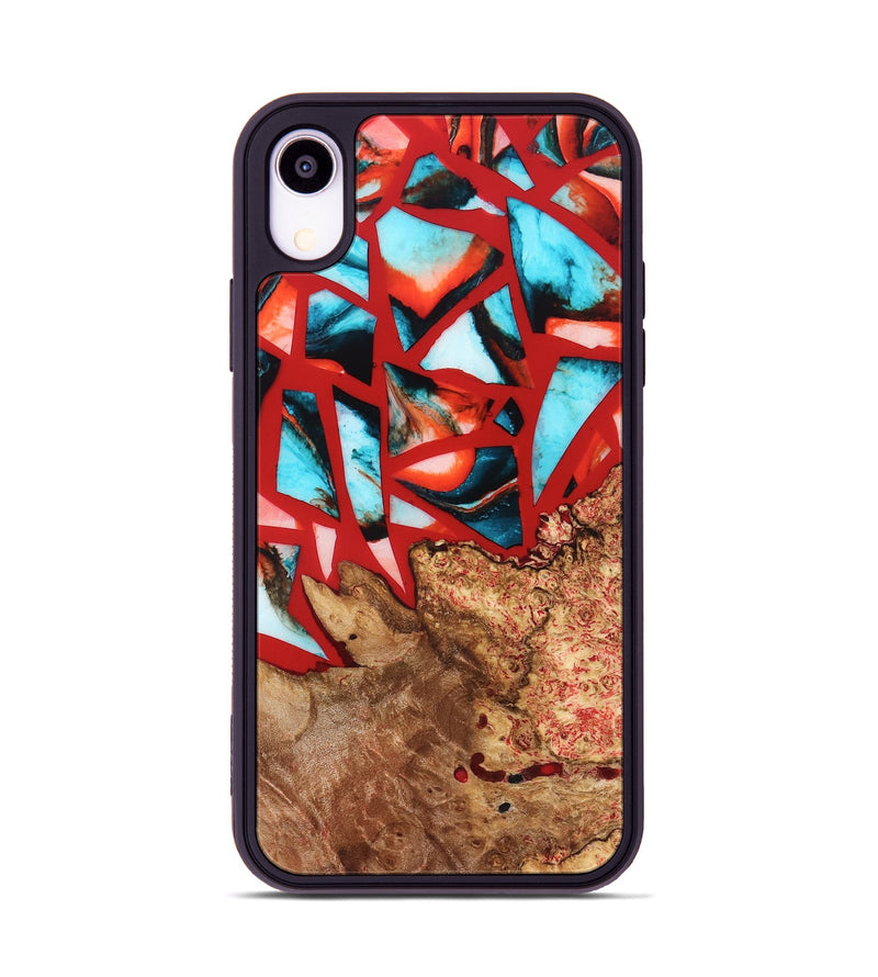iPhone Xr Wood Phone Case - Suellen (Stained Glass, 821803)