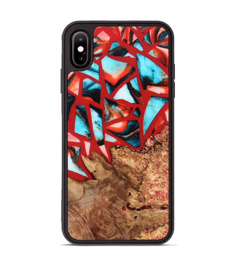 iPhone Xs Max Wood Phone Case - Suellen (Stained Glass, 821803)