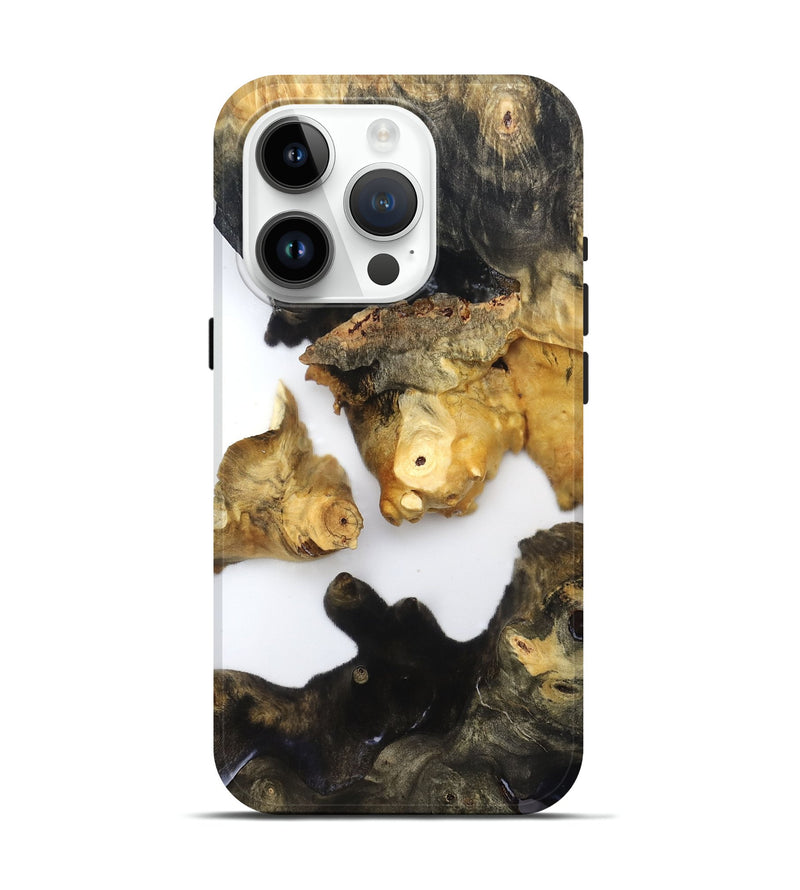 iPhone 15 Pro Wood Live Edge Phone Case - Dionne (Clear, 821805)