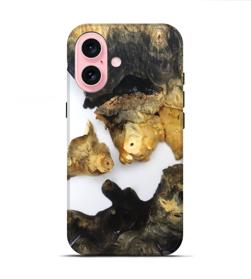 iPhone 16 Wood Live Edge Phone Case - Dionne (Clear, 821805)