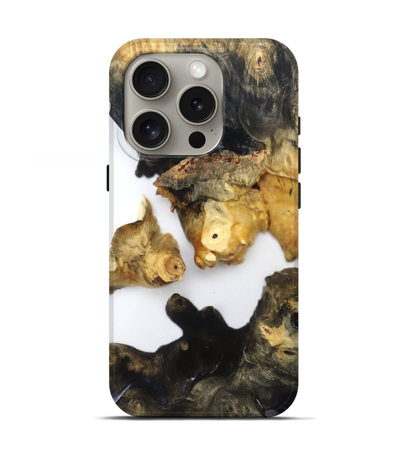 iPhone 16 Pro Wood Live Edge Phone Case - Dionne (Clear, 821805)