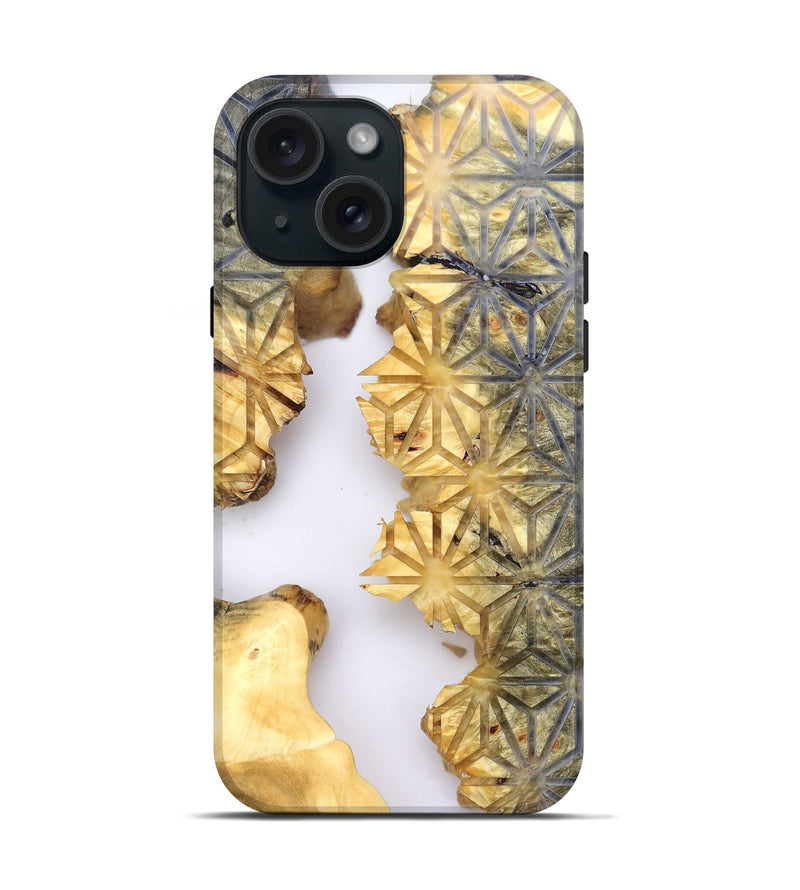 iPhone 15 Wood Live Edge Phone Case - Leesa (Clear, 821807)